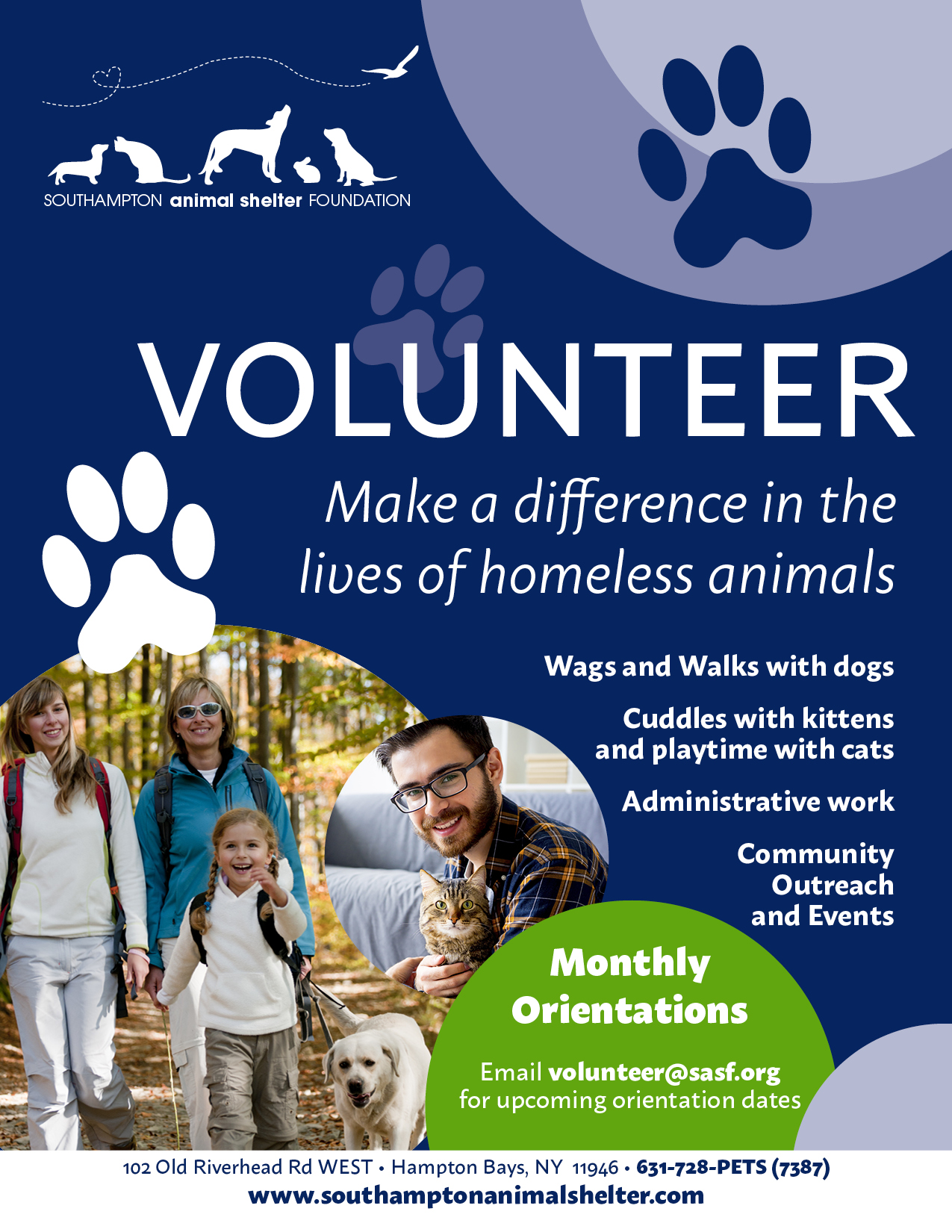 Volunteer Southampton Animal Shelter Foundation